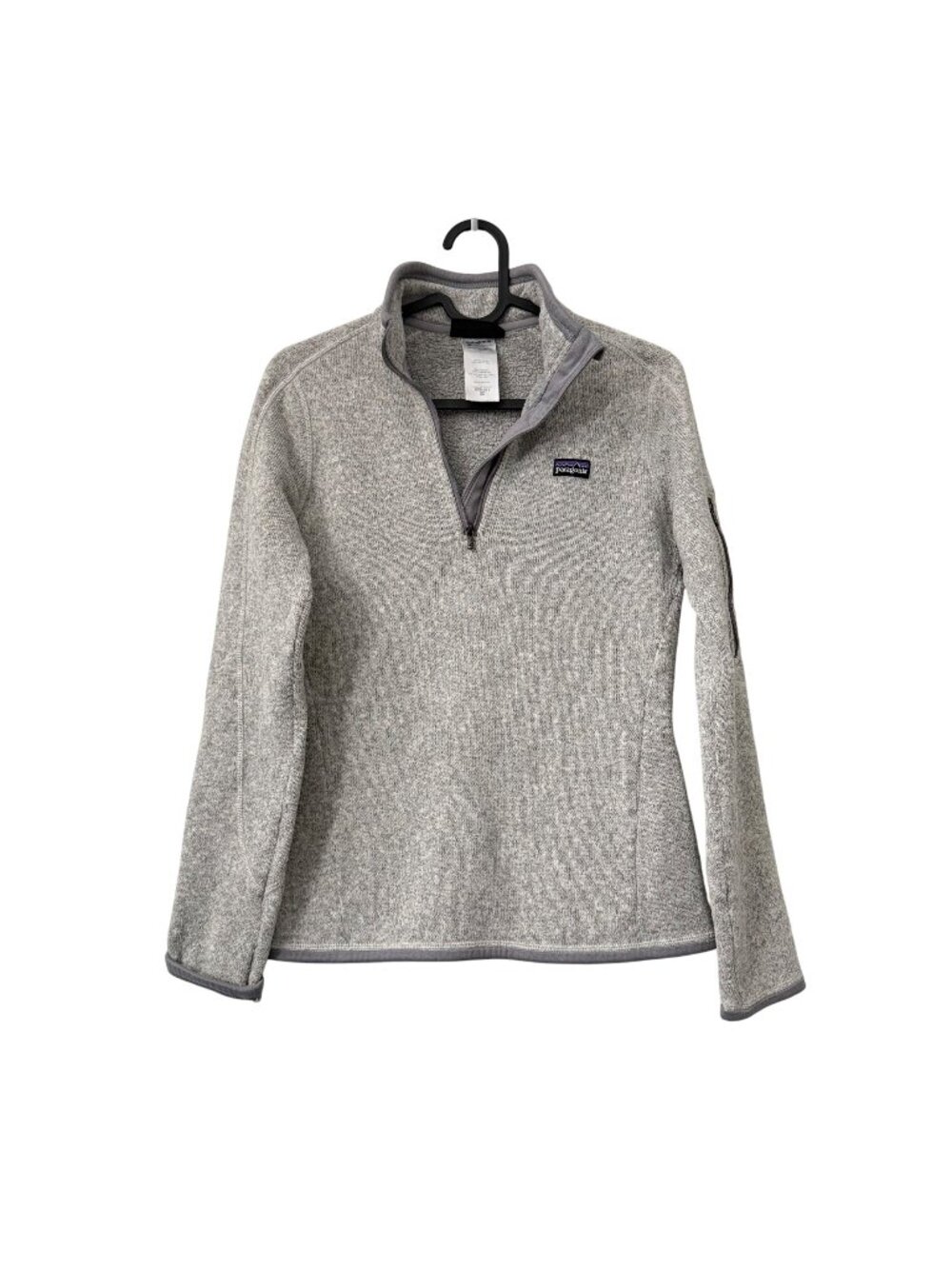 Patagonia Gray Better Sweater 1/4 Zip Pullover Fleece Sweater Womens Size XSmall